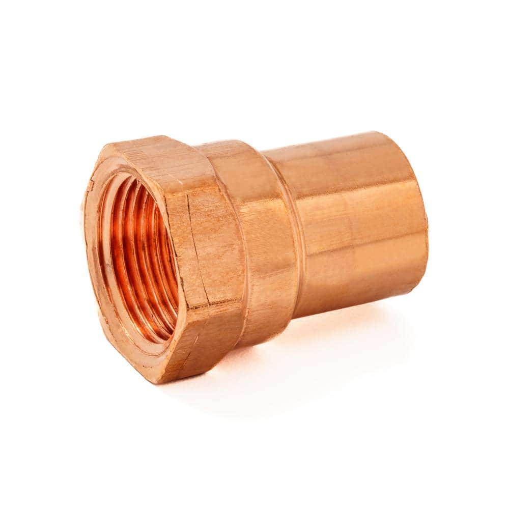 Everbilt 3/4 in. Copper Pressure Cup X FPT Adapter Fitting Pro Pack  (25-Pack) W 01246PPEB - The Home Depot