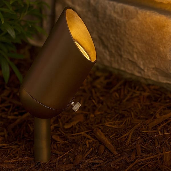 HINKLEY Lumacore 2700K Adjustable Lumen Bronze Hardwired LED Outdoor Spotlight with Variable Wattage