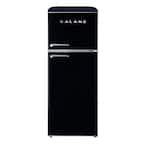 10.0 cu. ft. Retro Top Freezer Refrigerator with Dual Door True Freezer, Frost Free in Black