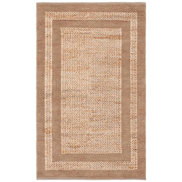 SAFAVIEH Natural Fiber Beige 8 ft. x 10 ft. Border Woven Area Rug