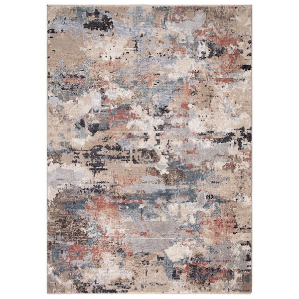 Concord Global Trading Pandora Collection Celeste Ivory 5 ft. x 7 ft. Abstract Area Rug