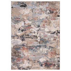 Pandora Collection Celeste Ivory 8 ft. x 11 ft. Abstract Area Rug