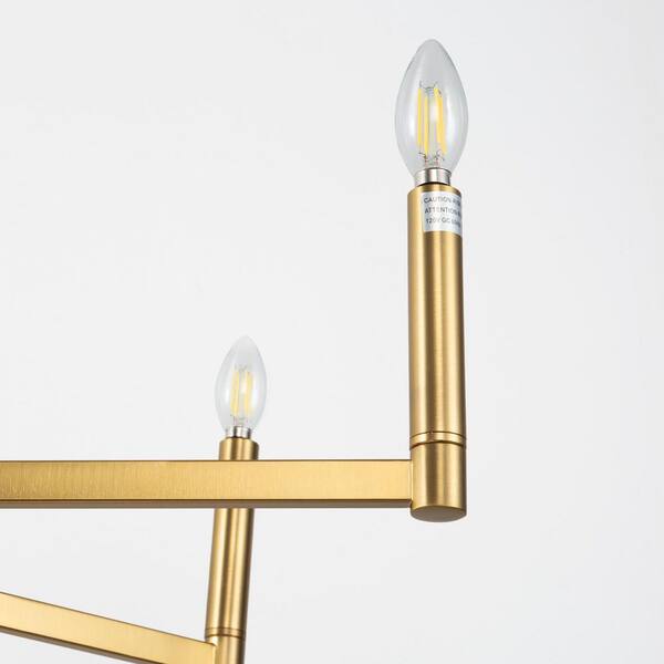 Briignite 8-Light Gold Candle Empire Chandelier Dimmable with No