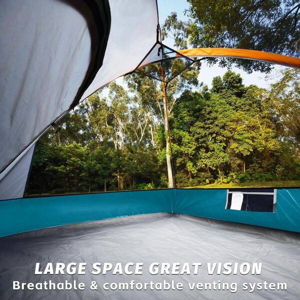 8 ft. x 7 ft. 4-Person Waterproof Windproof Camping Tent with
