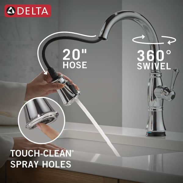 Delta Cassidy Touch/Touchless Chrome 16 in. H Pull Down Sprayer
