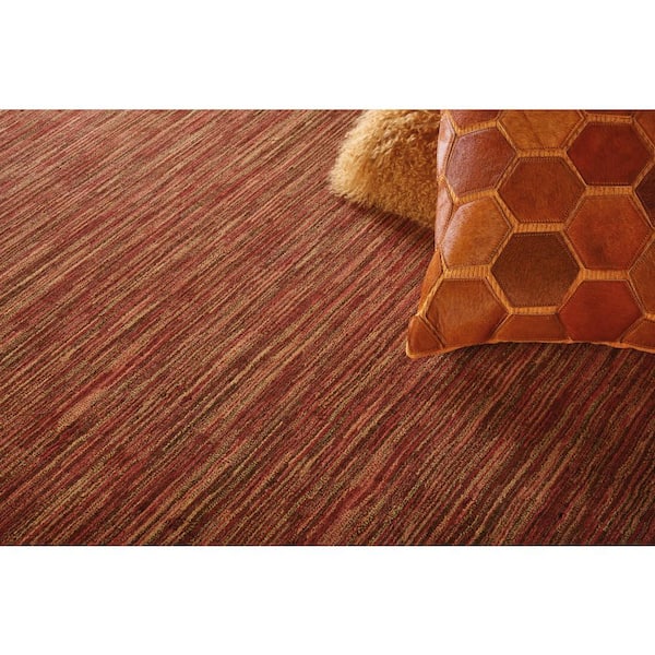 Suspicion Autumn Red 13.9 ft. 71 oz. Wool Texture Carpet - Installation Required