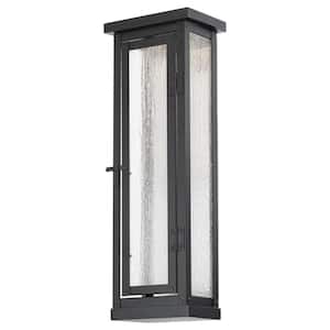 Eliot 20 in. Hardwired LED Indoor and Outdoor Wall Light 3000K in Black