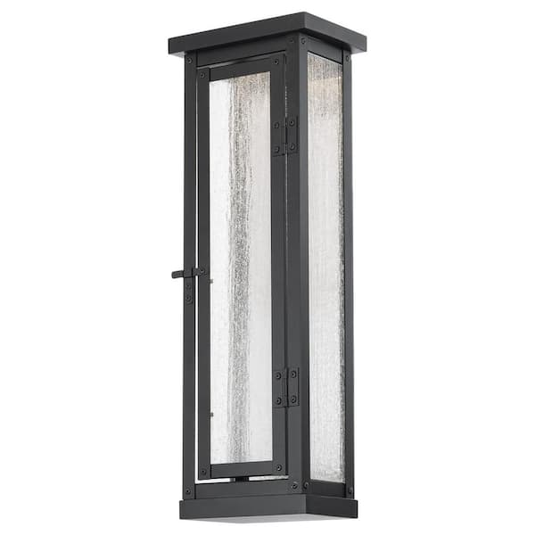 Unbranded Eliot 20 in. Hardwired LED Indoor and Outdoor Wall Light 3000K in Black