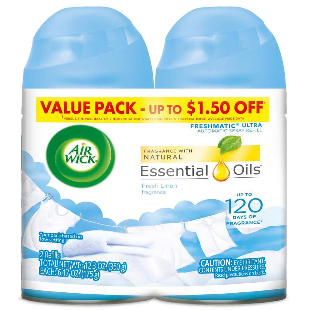 Air Wick Pure Freshmatic 6 Refills Automatic Spray, Fresh Waters, 6ct, Air  Freshener, Essential Oil, Odor Neutralization, Packaging May Vary