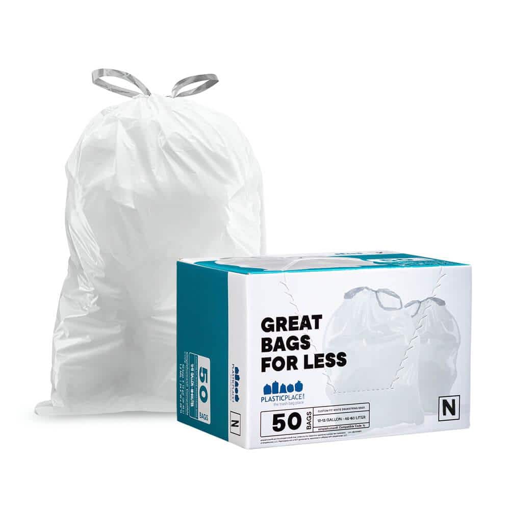 WWW Trash Bags 13 Gallon Garbage Bags 50 Count [Extra Thick][Leak Proof]  Tall Kitchen Rubbish Bags Trash Can Liners for Kitchen, Home, Office,  School