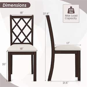 Brown Wood Parsons Chair (Set of 2)