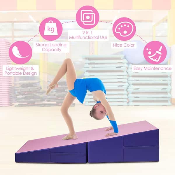 Premium Yoga Mat 6 feet Non Slip Color Pink & Light Pink For Men Size Large