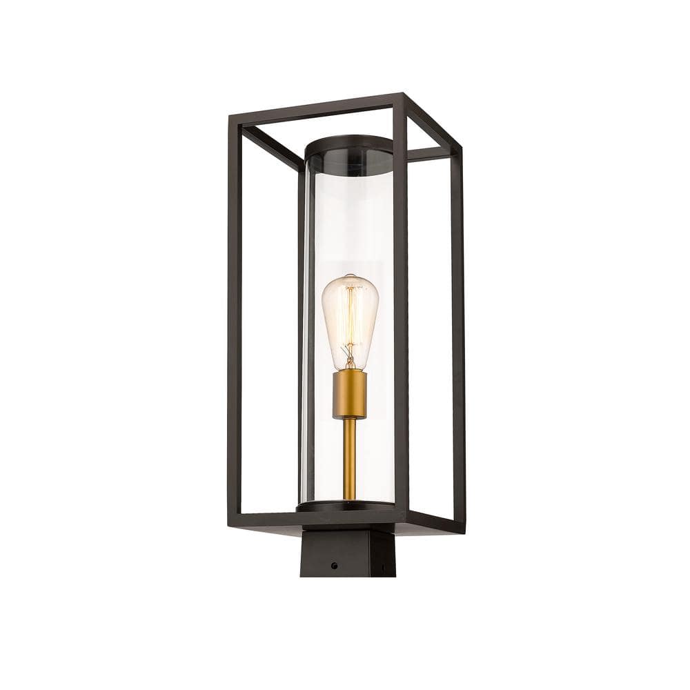 Dunbroch 1-Light Bronze Brass Aluminum Hardwired Outdoor Weather Resistant 
