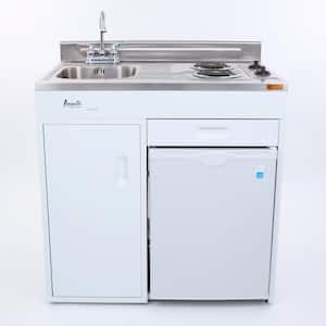 60 in. Compact Kitchen in White