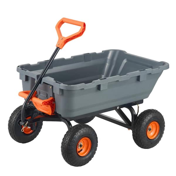 3 cu. ft. Dumping Garden Cart 800 lbs. Capacity with 10 in. Pneumatic Tires