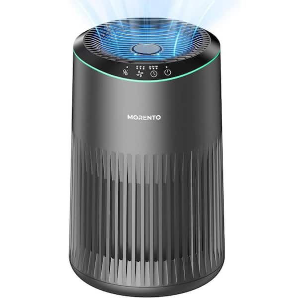 225 Sq. Ft. HEPA Air Purifiers for Home with Fragrance Sponge, Sleep Mode and Blue Ambient Light in Gray