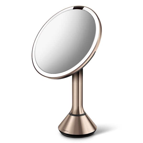 Simplehuman 8 Sensor Mirror With Brightness Control Rose Gold, Simplehuman Sensor Mirror Charging Instructions