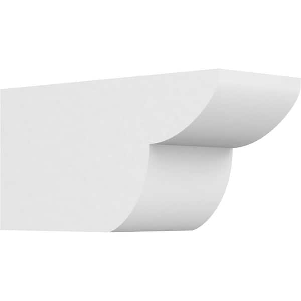 Ekena Millwork 5 in. x 6 in. x 12 in. Standard Crestline Architectural Grade PVC Rafter Tail Brace