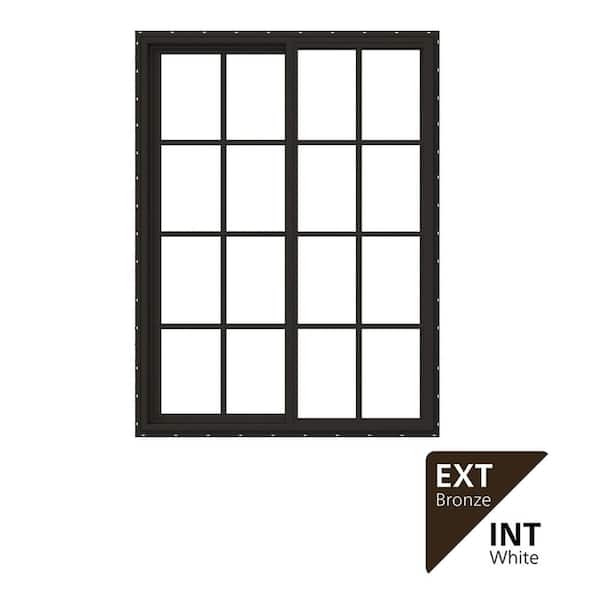 36 in. x 48 in. V4500 Right-Handed Sliding Vinyl Window with Bronze Exterior