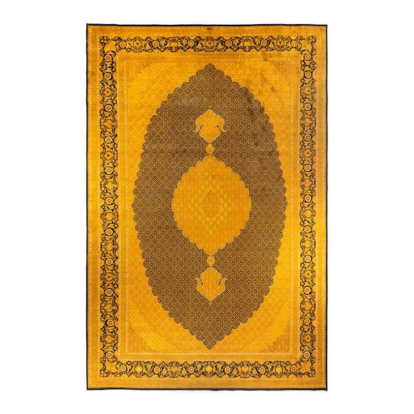 Fine Vibrance One-of-a-Kind Handmade Black 18 ft. 7 in. x 11 ft. 10 in. Indoor Area Rug