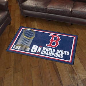 Boston Red Sox Blue Dynasty 3 ft. x 5 ft. Plush Area Rug