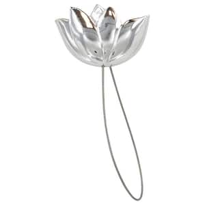 Chrome Magnetic Resin Tulip Curtain Tie Back (Set of 2)