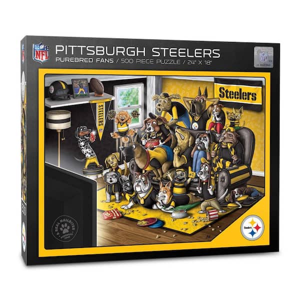 NFL Pittsburgh Steelers Purebred Fans Puzzle A Real Nailbiter (500-Pieces)