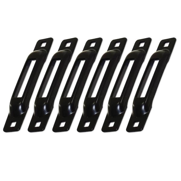 SNAP-LOC E-Track Single Strap Anchor in Black (6-Pack)