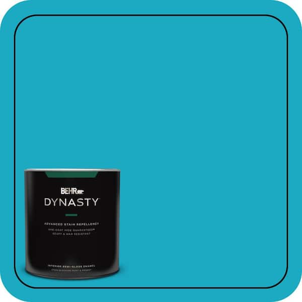 BEHR DYNASTY 1 qt. #P480-5 High Dive Semi-Gloss Enamel Interior Stain-Blocking Paint and Primer