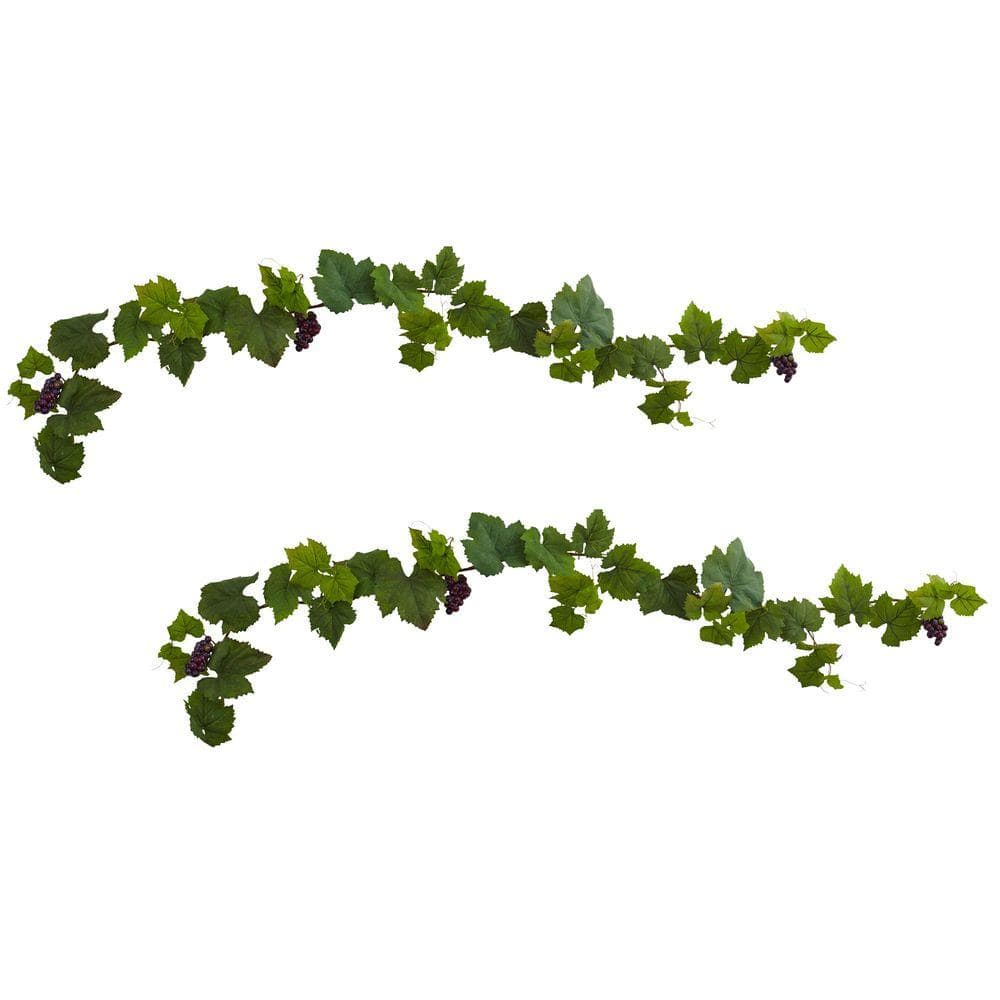 Factory Direct Craft 6 Feet of Artificial Grape Leaf and Grape Cluster Garland