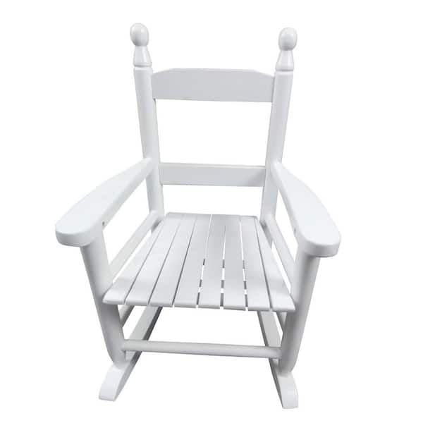 Miscool Anky White Wood Children's Outdoor Rocking Chair