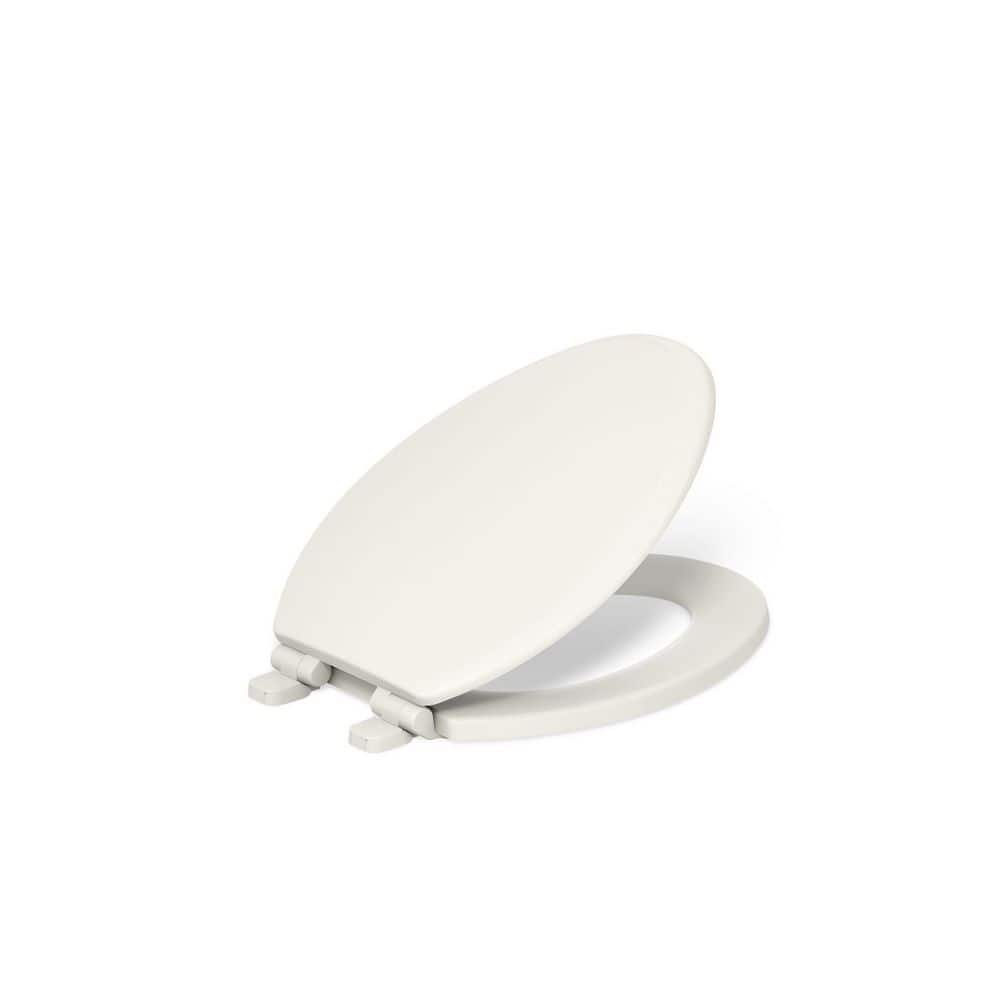 KOHLER Ridgewood Elongated Quiet-Close Toilet Seat in Biscuit