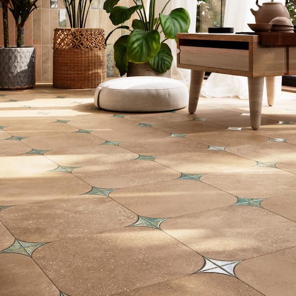 Merola Tile Atlas Star Quartet Cotto Ocean 10 in. x 10 in