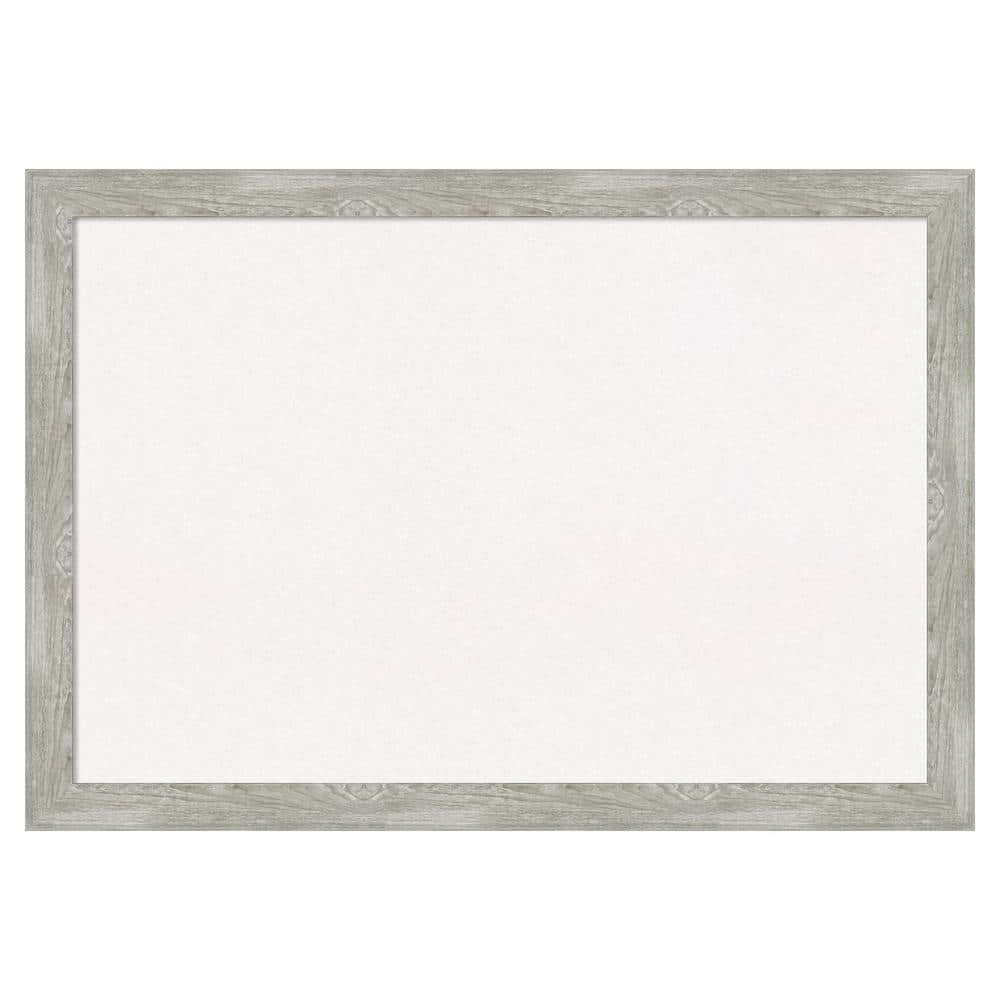 Amanti Art Dove Greywash Narrow White Corkboard 40 in. x 28 in ...