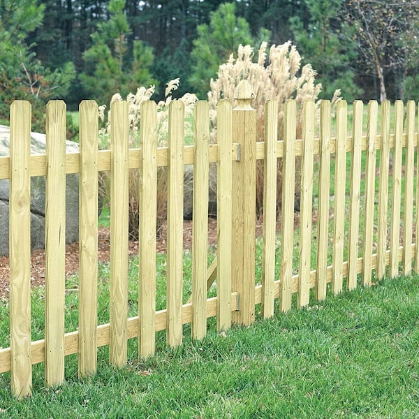 1"x4"x4'Dog Ear Treated Southern Pine PICKETS/BALUSTERS for WOOD FENCE-6 Pickets 