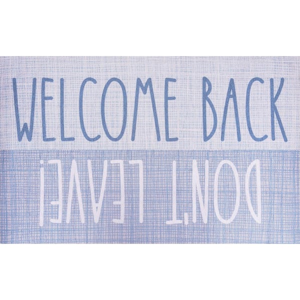 BENISSIMO Welcome Back Handwritten 20 in. x 31.5 in. Door Mat MM