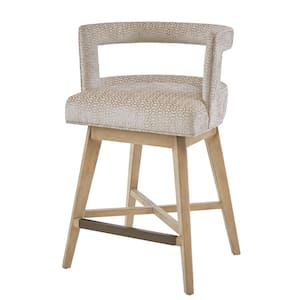 Crimson 25 in. Cream Wood Counter Stool