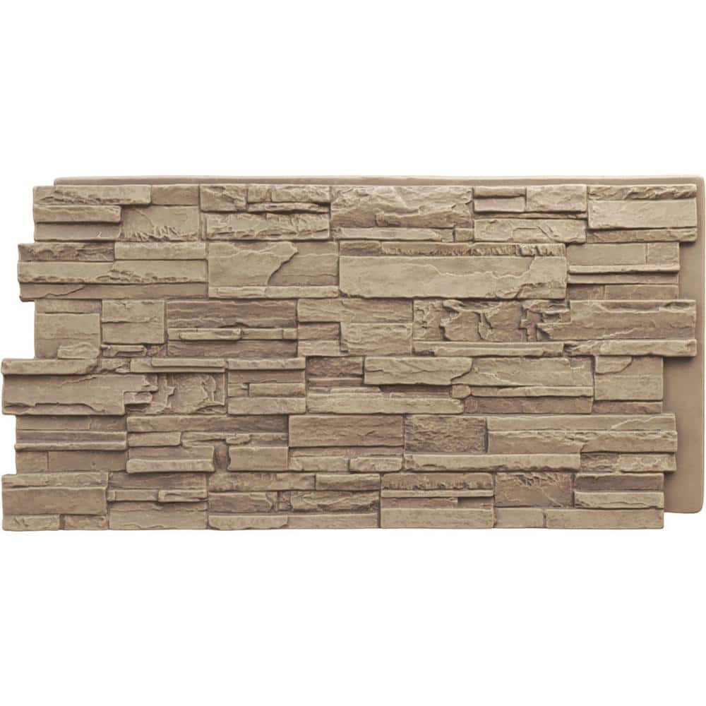 Valley Spring Faux Stone Panel in Light Brown