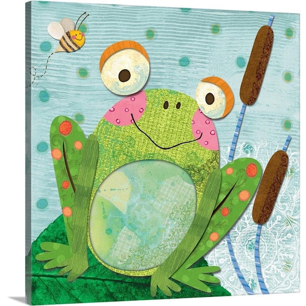 GreatBigCanvas Springy Things - Frog by Lori Siebert Canvas Wall