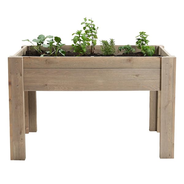 Outdoor Essentials 24 in. x 48 in. Rustic Raised Garden Bed Planter Kit