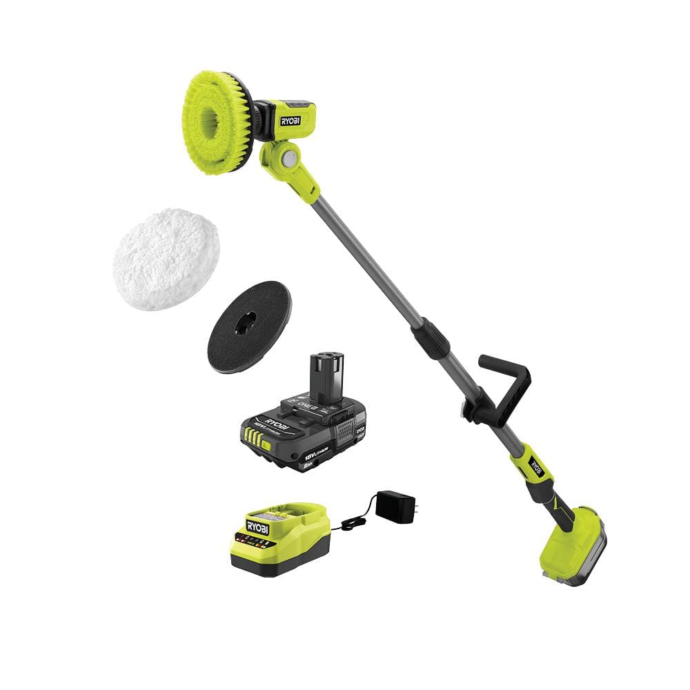 Electric Floor Scrubber Cleaner with 18” Power Mop Brushes Cordless 36V Battery Powered