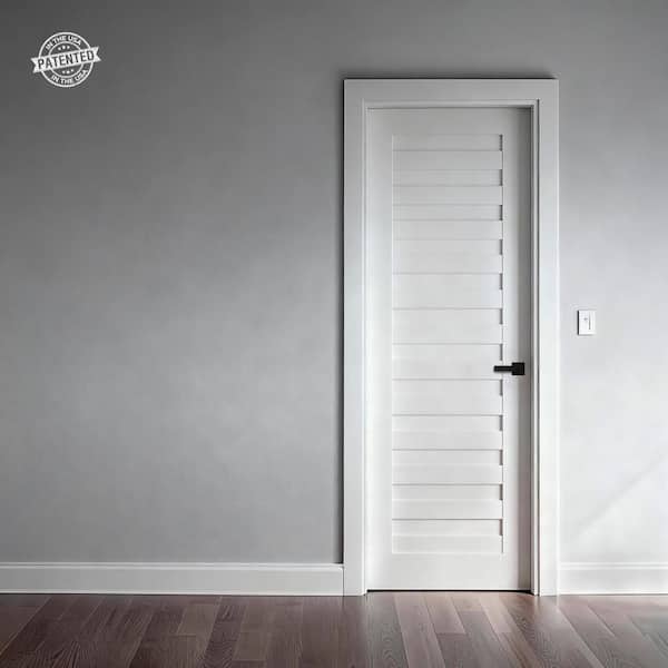 PONDEROSA WOOD PONDEROSA WOOD 34 in. x 96 in. Shadow Louver Solid