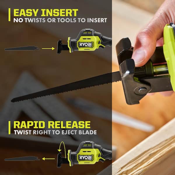 RYOBI - ONE+ HP 18V Brushless Cordless Compact One-Handed Reciprocating Saw (Tool Only)