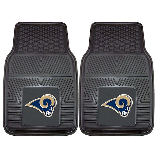 FANMATS Los Angeles Rams 18 in. x 27 in. 2-Piece Heavy Duty Vinyl Car Mat