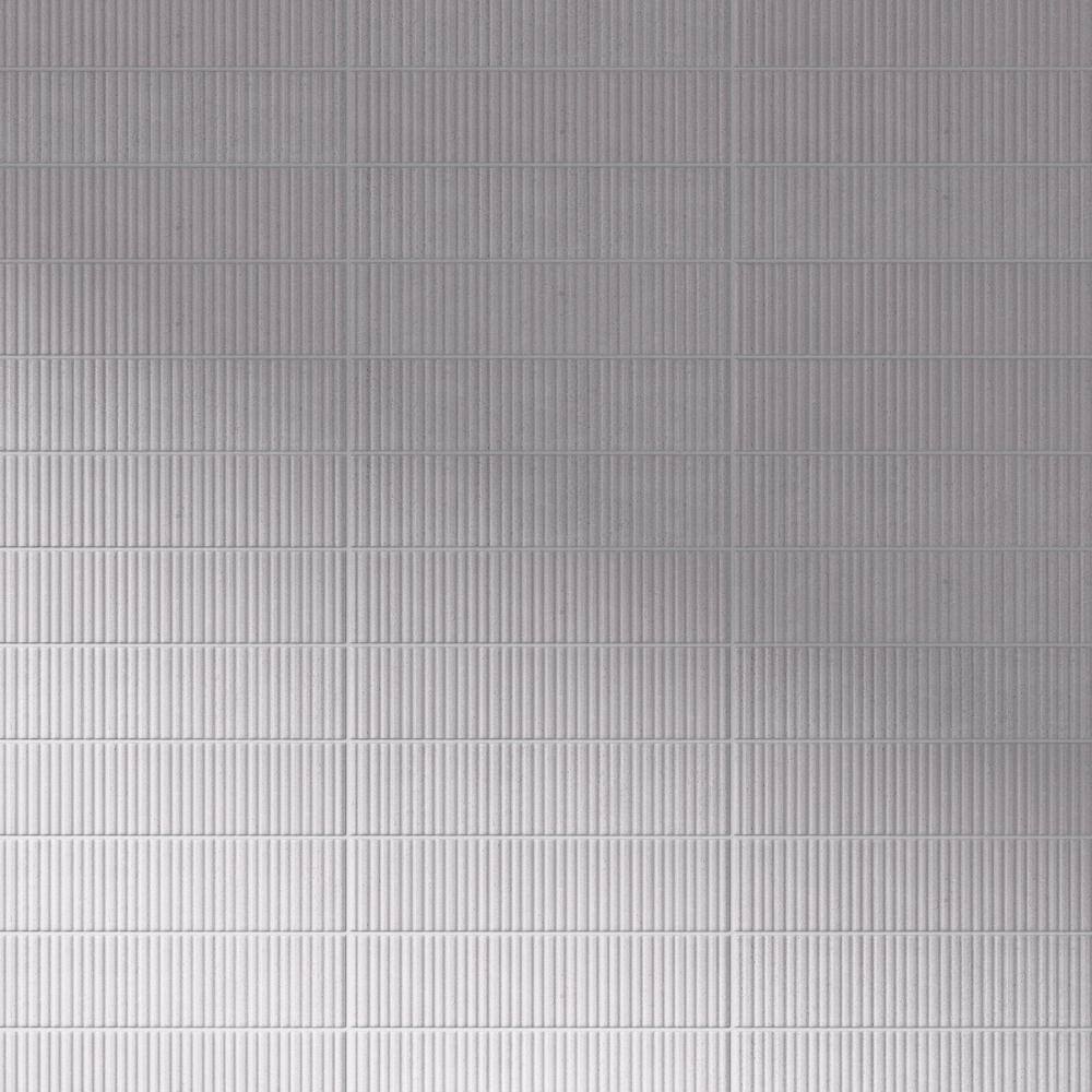 White Ceramic Stone Look Rectangular Wall Tile