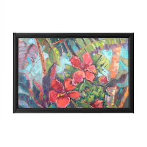 "Splash of the Tropics II" by Nanette Oleson Framed with LED Light Floral Wall Art 16 in. x 24 in.