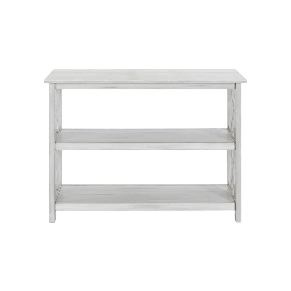 Jamestown Antique White 42" Wood Entryway Table with Storage
