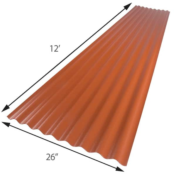 Suntuf 26 in. x 12 ft. Corrugated Polycarbonate Roof Panel in