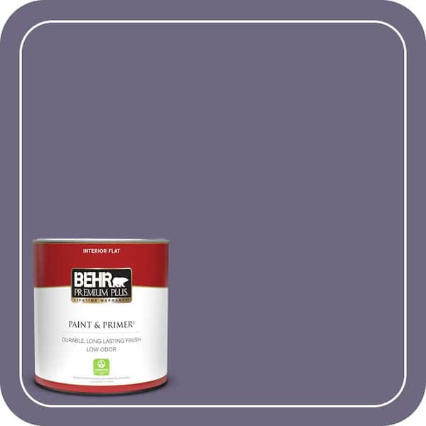 BEHR PREMIUM PLUS 1 qt. #S570-6 New Orleans Flat Low Odor Interior Paint & Primer
