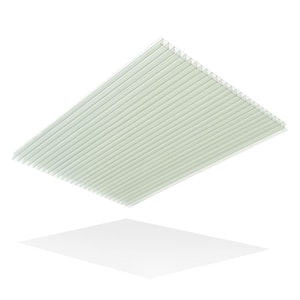 Thermoclear 24 in. x 24 in. x 1/4 in. Clear Multiwall Polycarbonate Sheet (5-Pack)